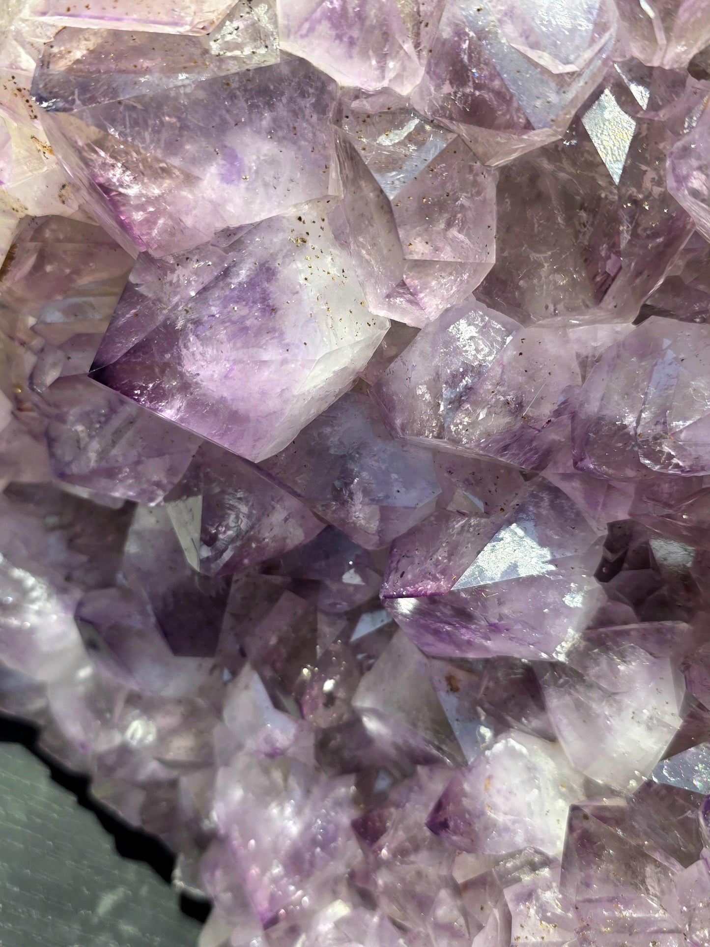 Collector-quality Brazilian Amethyst cluster with polished points.