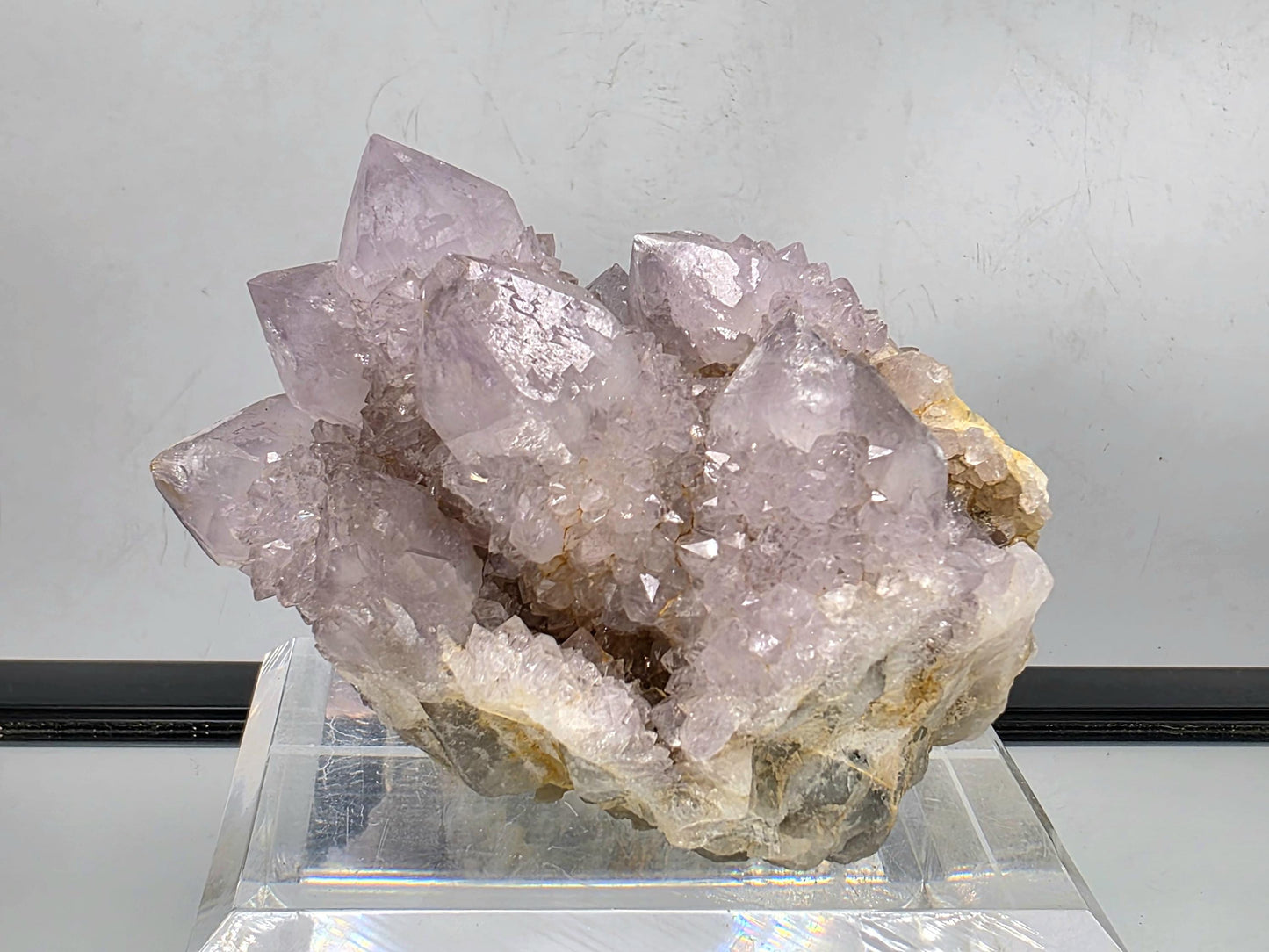 Cactus Quartz natural Amethyst crystal cluster.