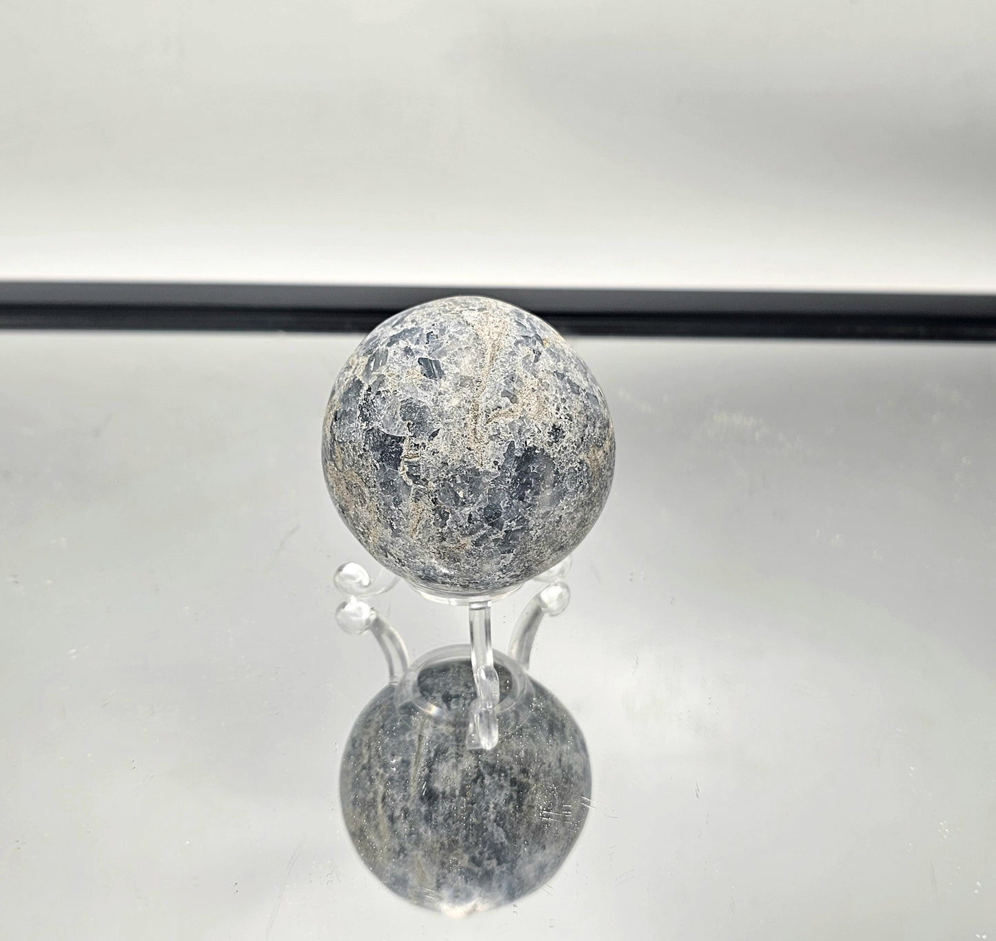 Luxury display piece featuring a blue Celestite Sphere.
