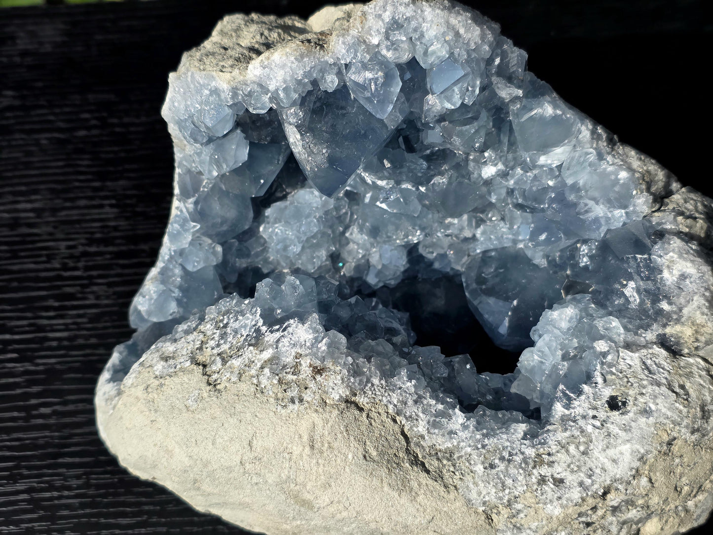 Show-quality celestite crystal cave ideal for collectors.