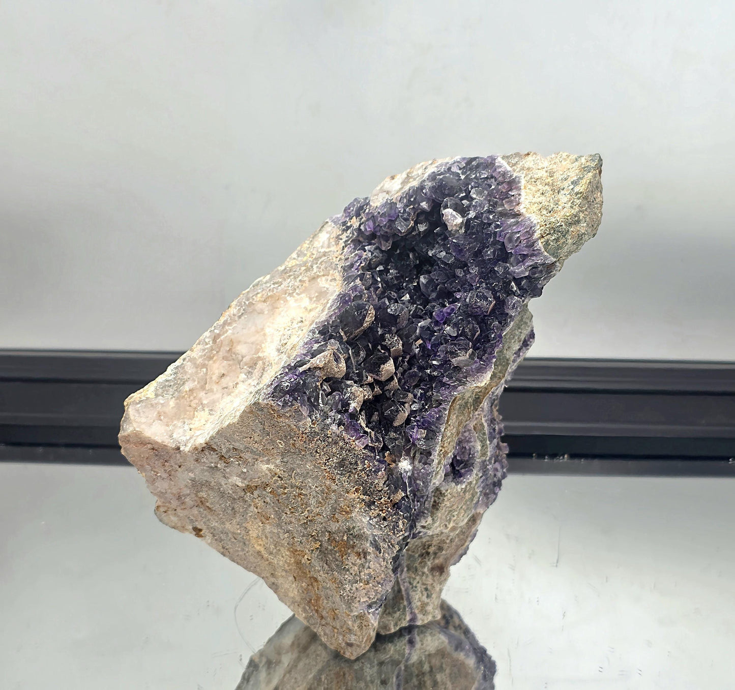 Dark purple Mapatizya amethyst cluster from Zambia.