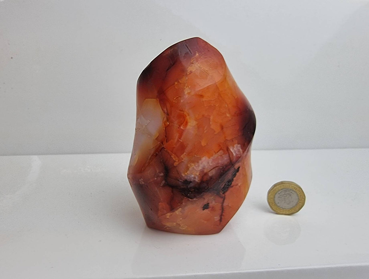 dark orange carnelian crystal flame