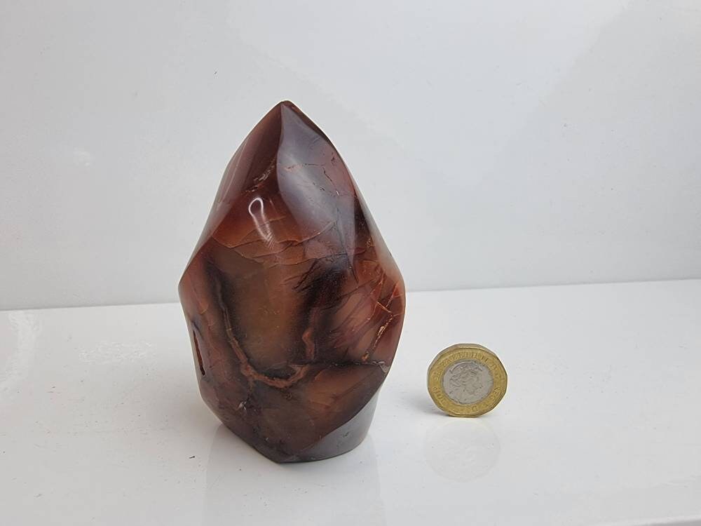 deep red carnelian crystal