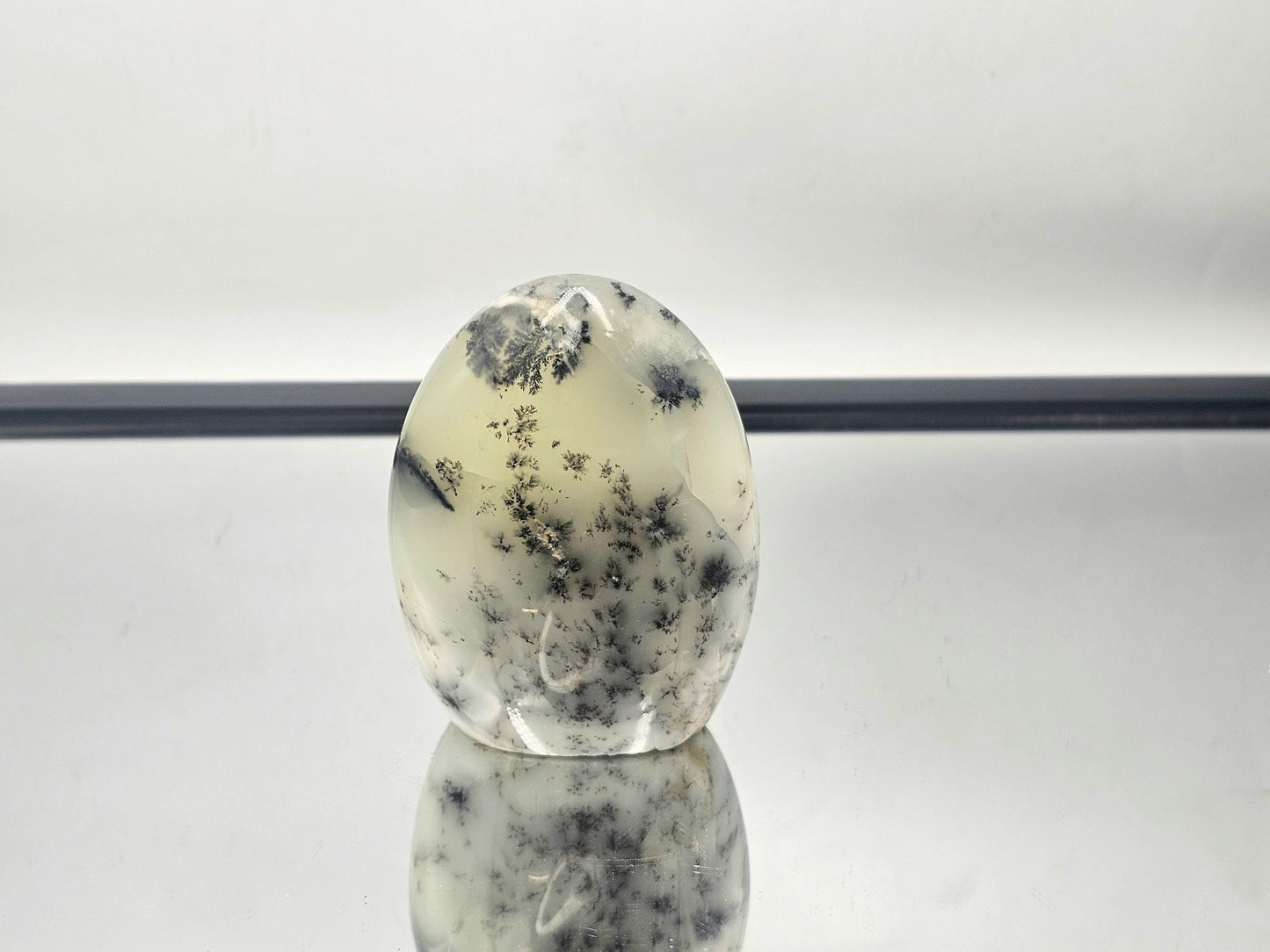 Dendritic Agate Polished Stand-Up with fern-like patterns, sourced from Madagascar.