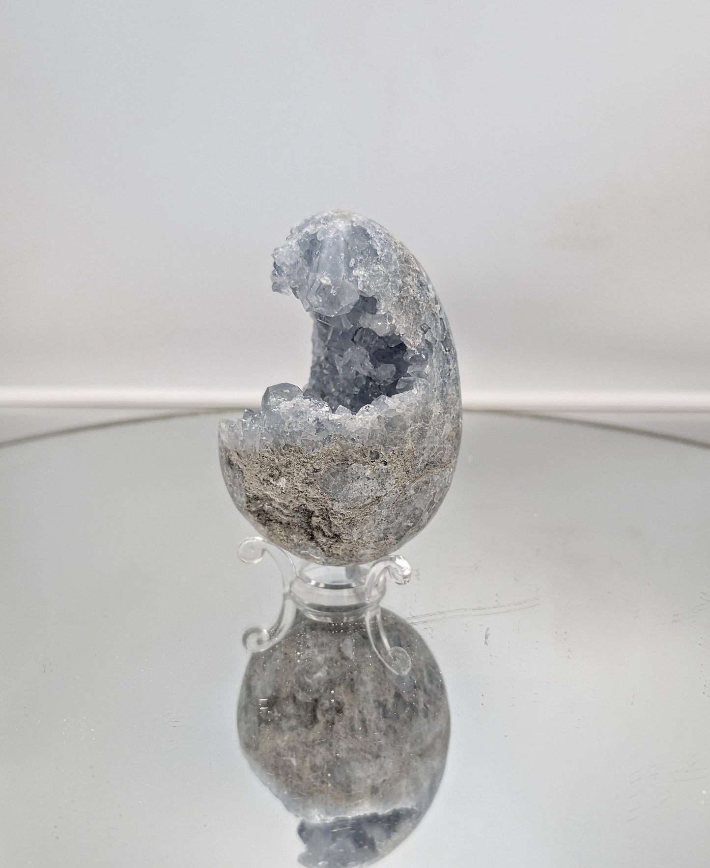 Celestite egg for Easter crystal gifts & home décor