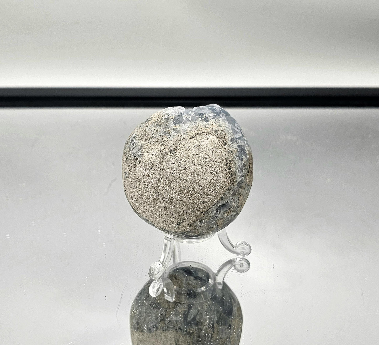 Exceptional Celestite Crystal sphere sourced from Madagascar.