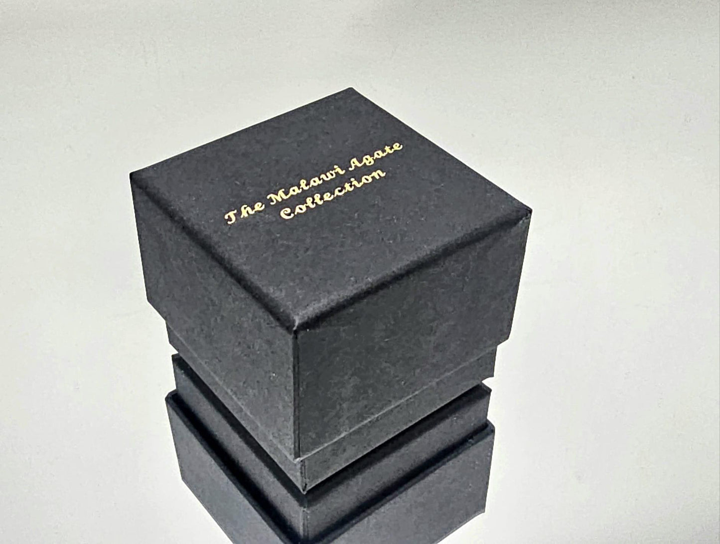 Hand-cut and polished Malawi Agate, showcasing exceptional unique patterns.