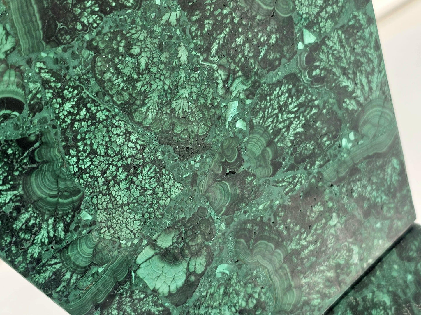Natural malachite planter, perfect for home interiors or unique décor