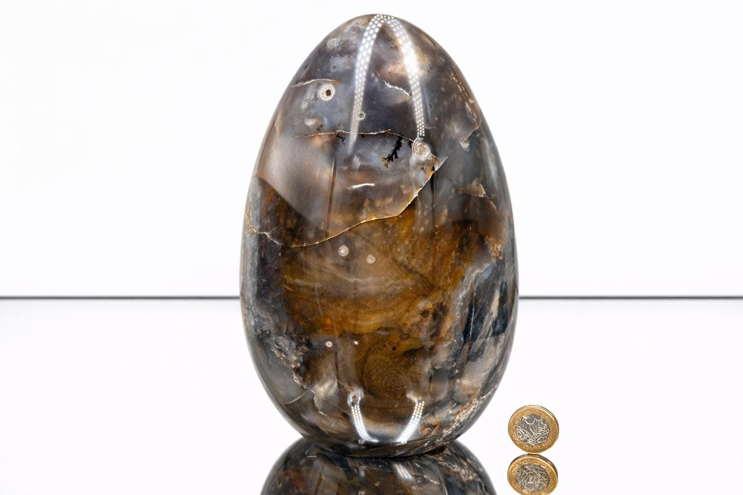 Violet agate crystal freeform known for calming energy and decorative appeal