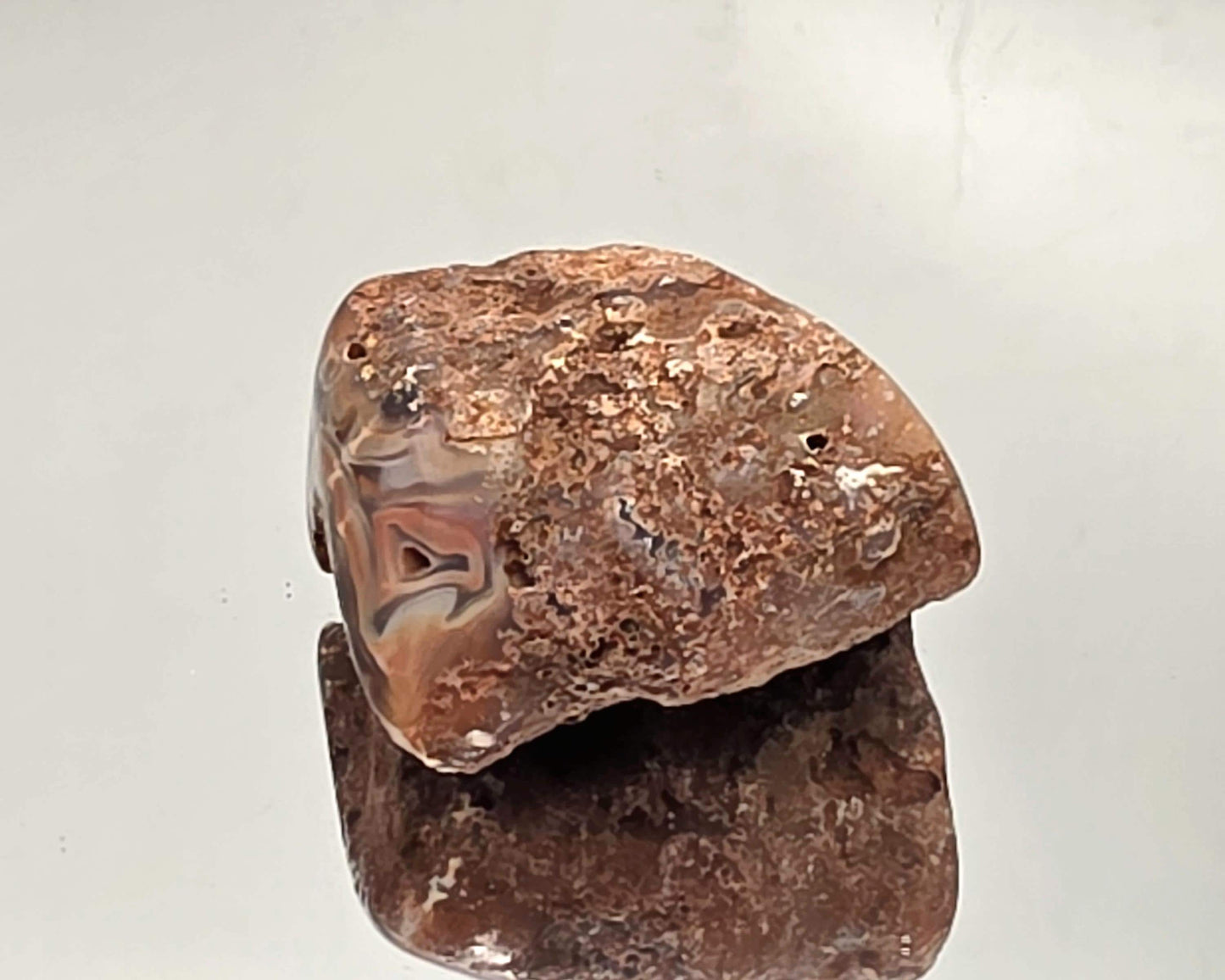 High quality Malawi Agate polished geode crystal.