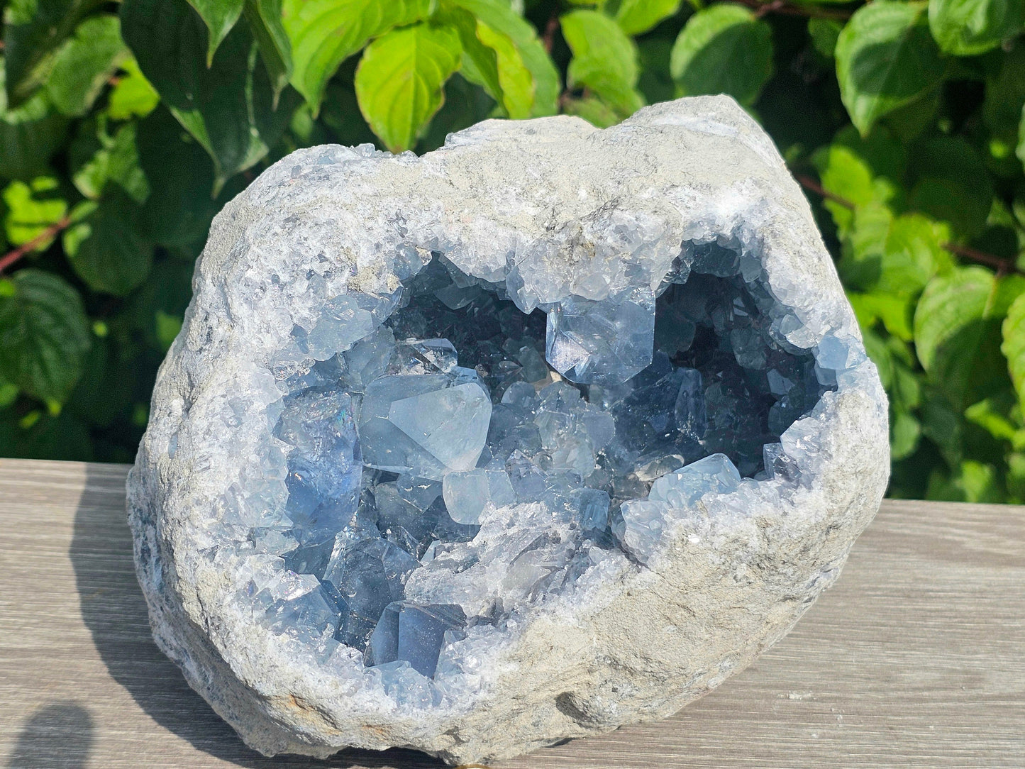 high quality celestite crystal geode