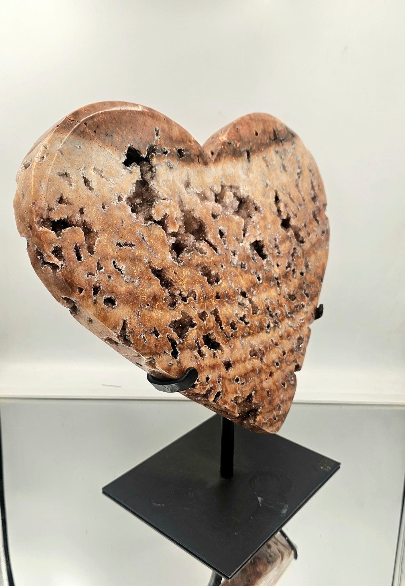 high quality giant large pink amethyst crystal heart