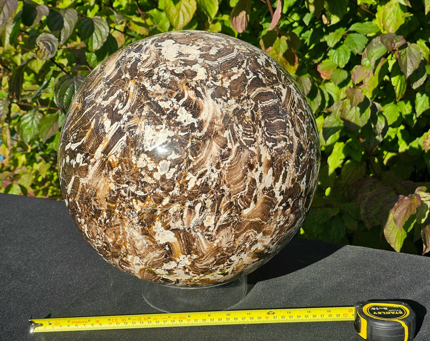 high quality large black opal crystal sphere