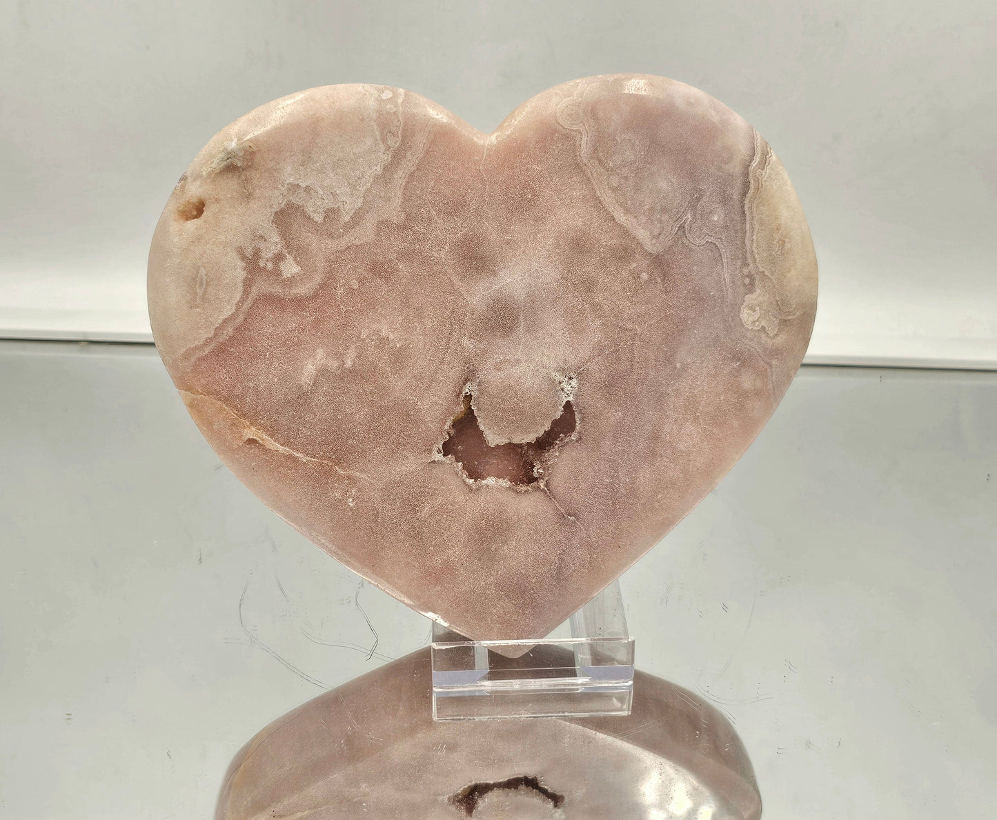 interior design crystals pink amethyst heart druze