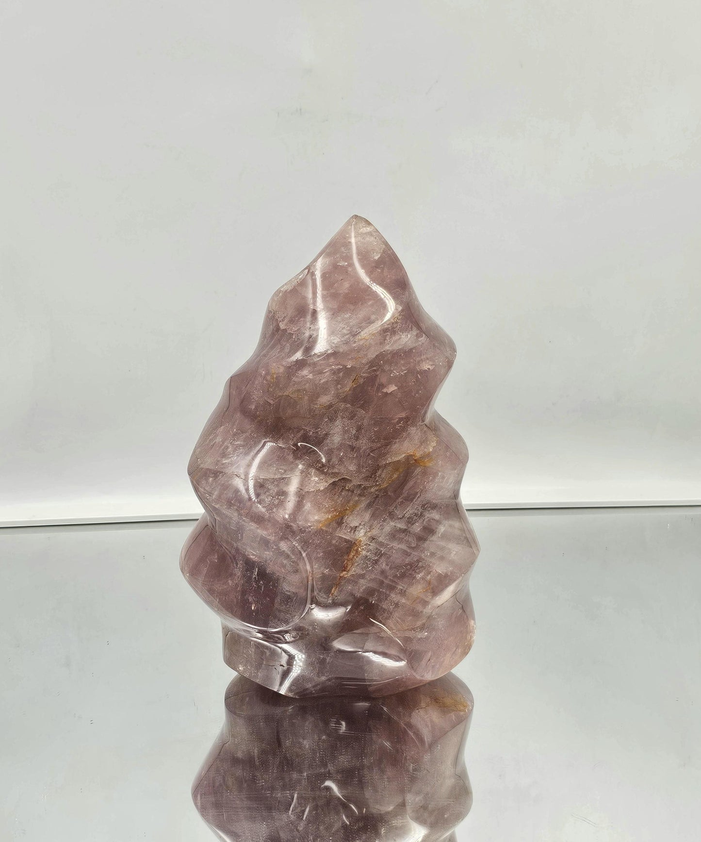 interior design crystals rose quartz flame