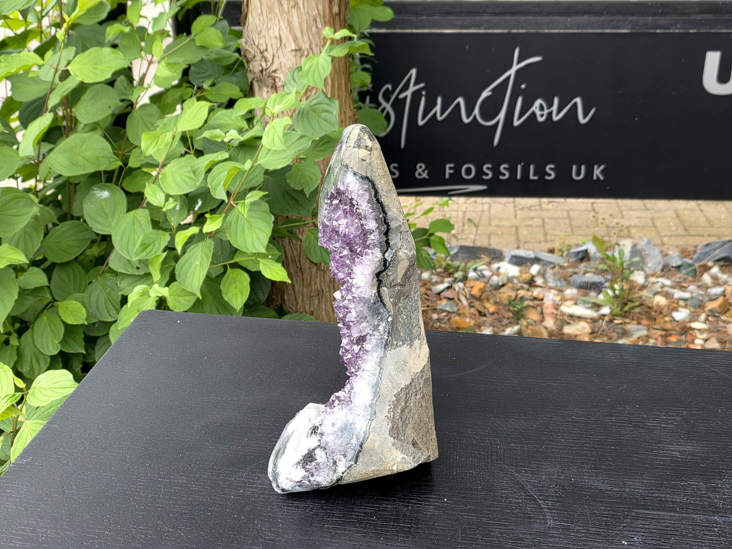 Freestanding Amethyst with natural sparkle