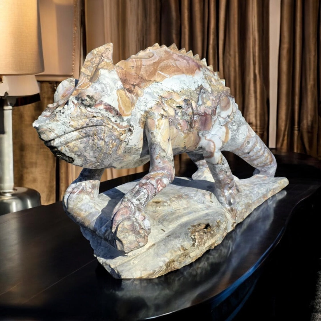 unique large crystal animal carving
