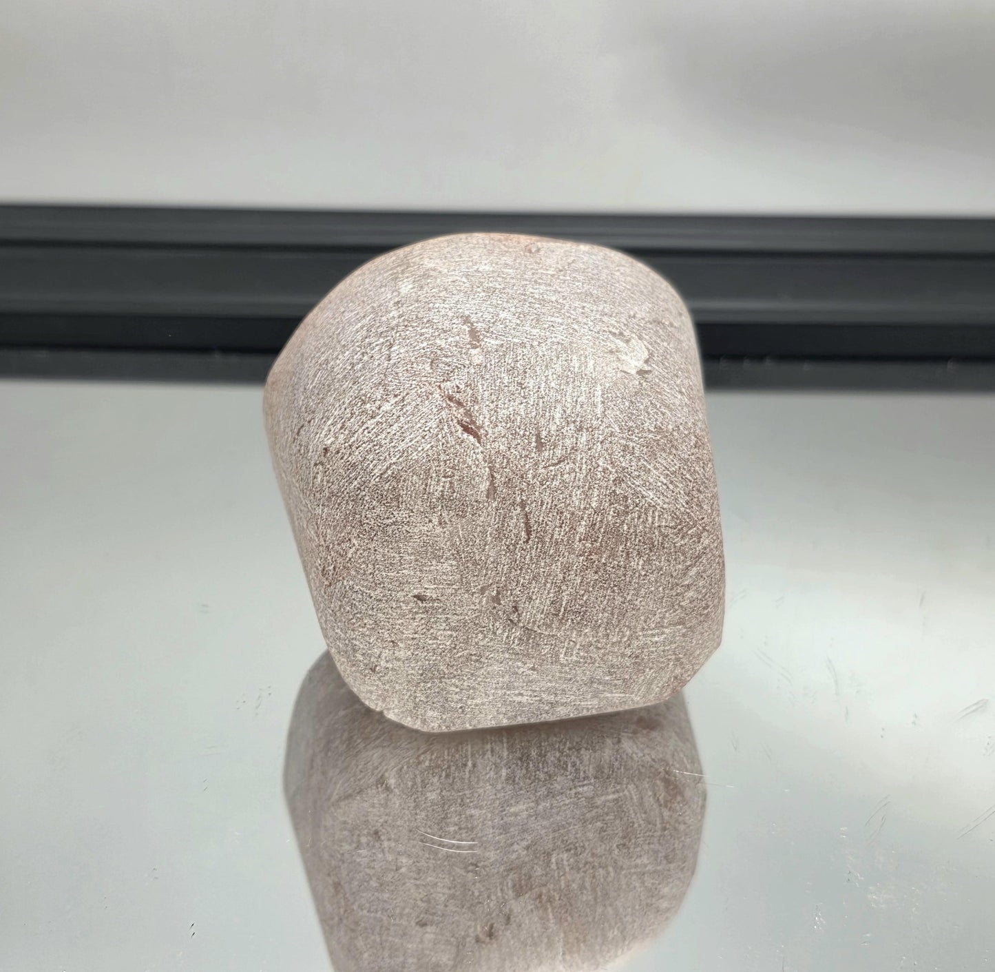 Large red-veined crystal egg quartz
