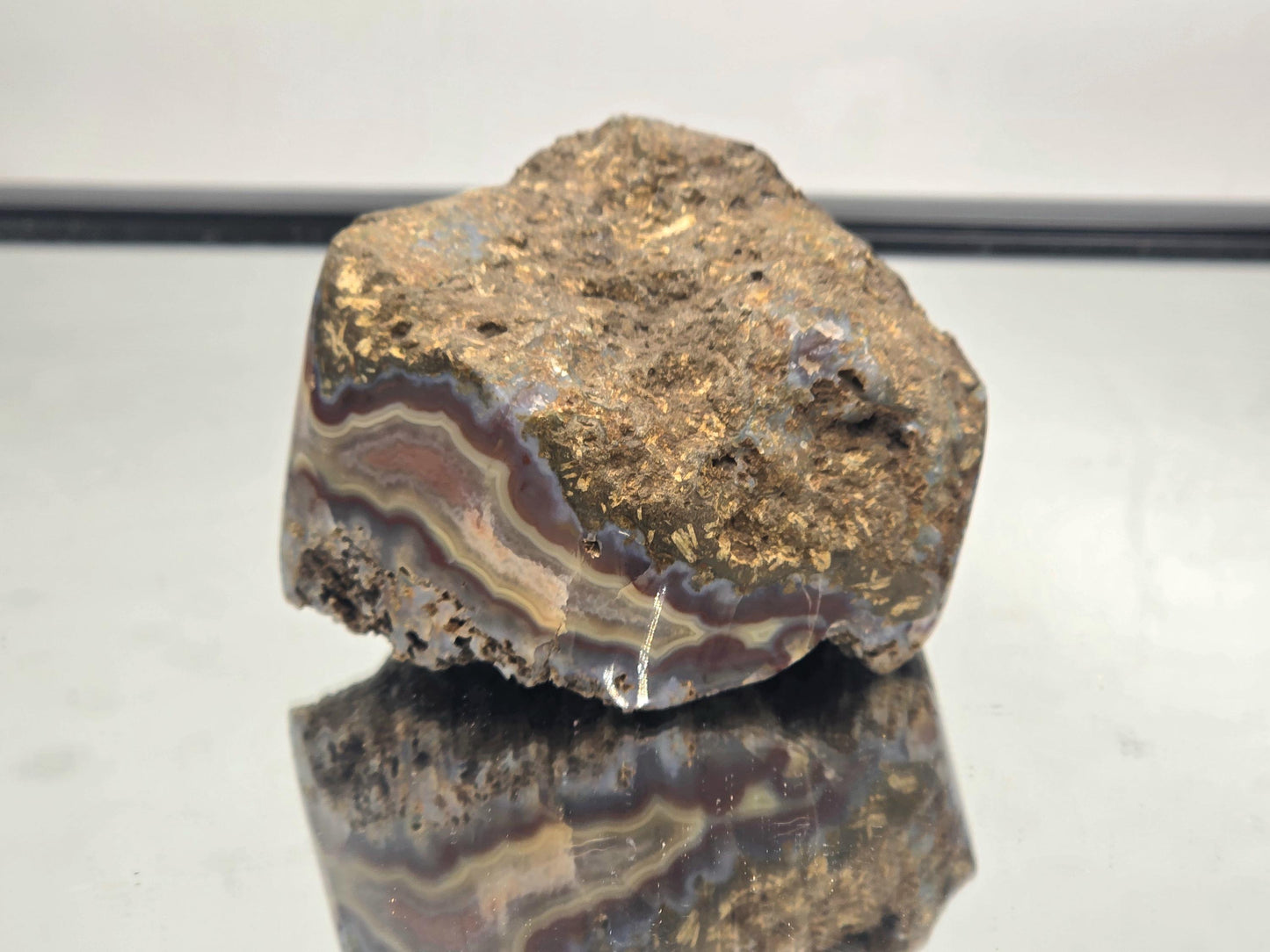 Large Malawi Agate polished display crystal.