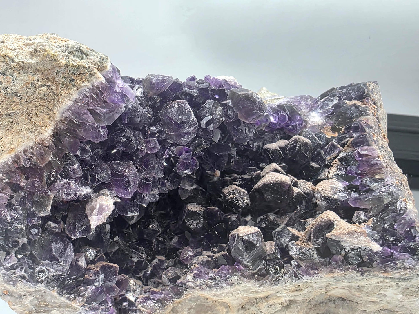 large Mapatizya amethyst cluster for display or collection.