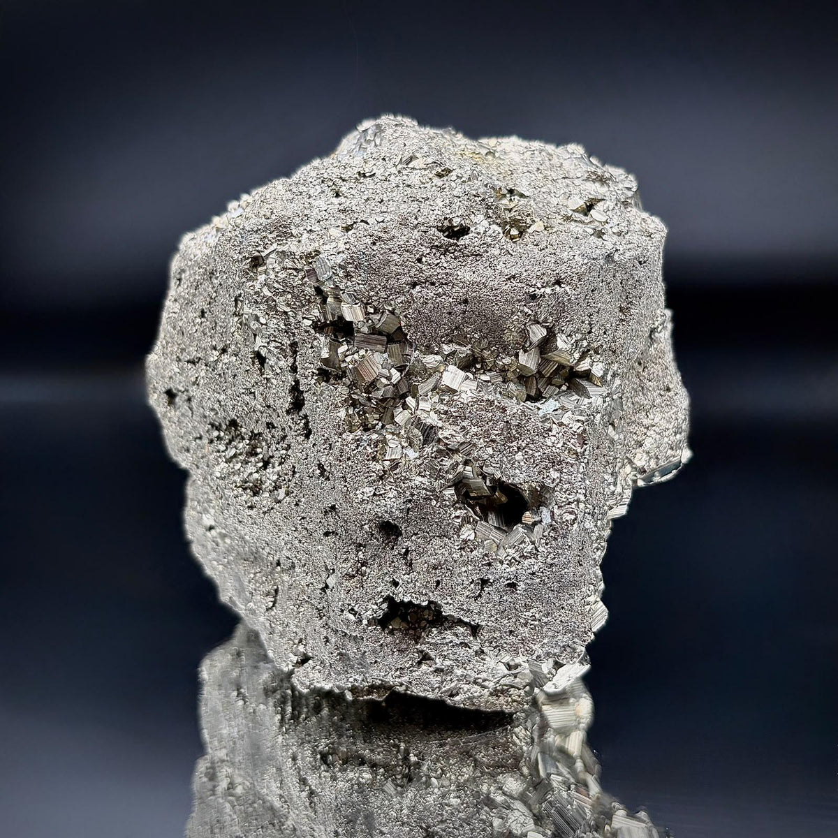 large Pyrite geological specimen originating from Peru.