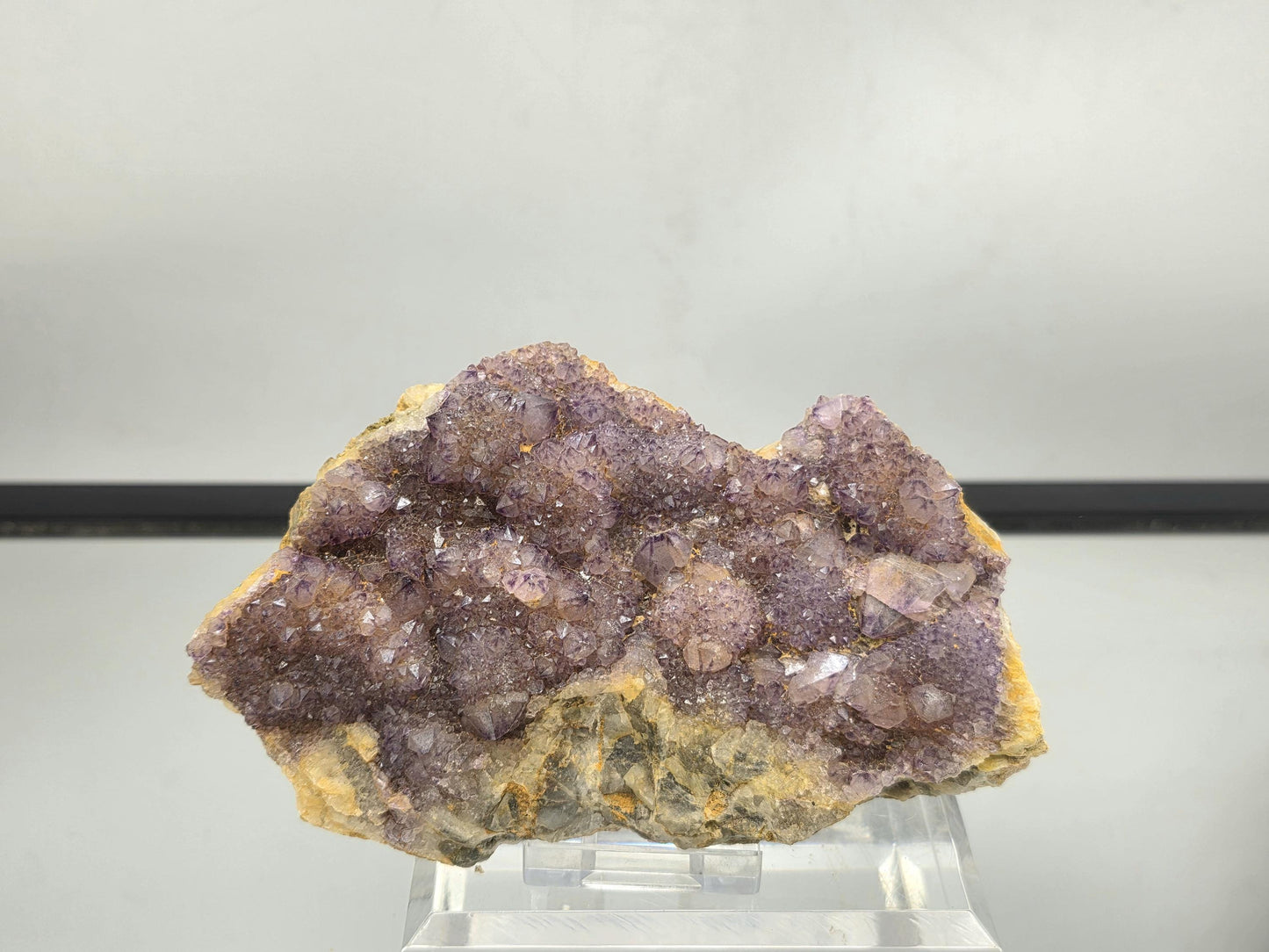 Large Spirit Amethyst cluster with lilac tones from South Africa.