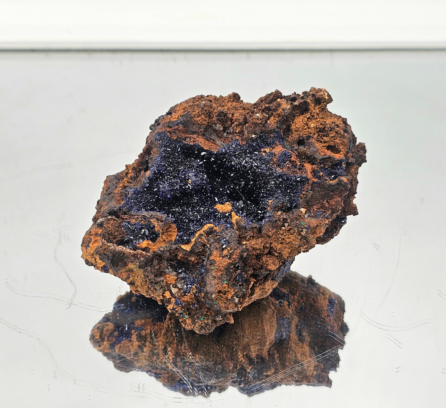 large azurite crystal specimen