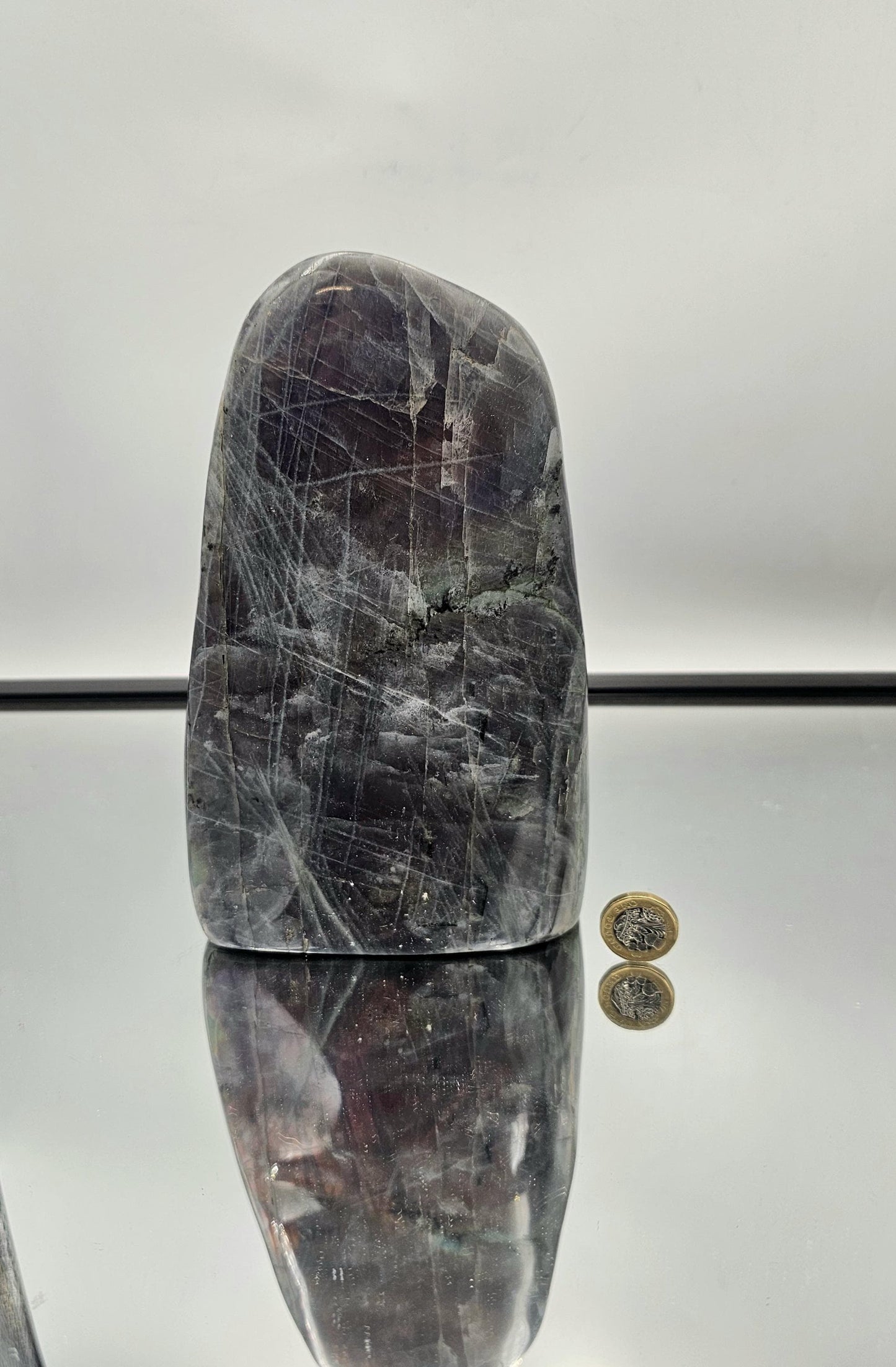 large high quality purple labradorite crystal