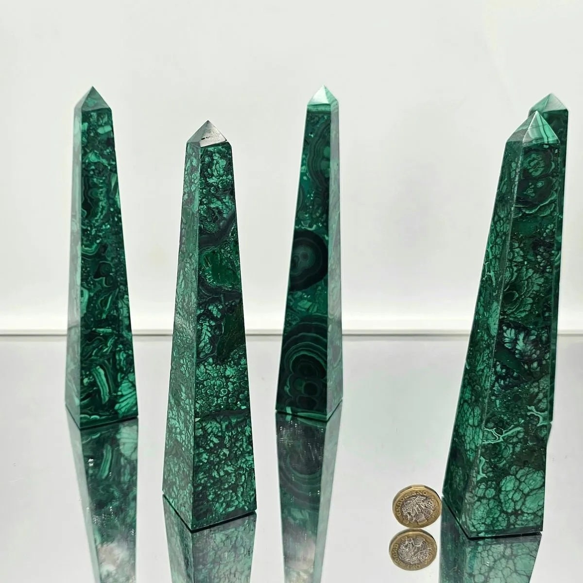 large malachite obelisk