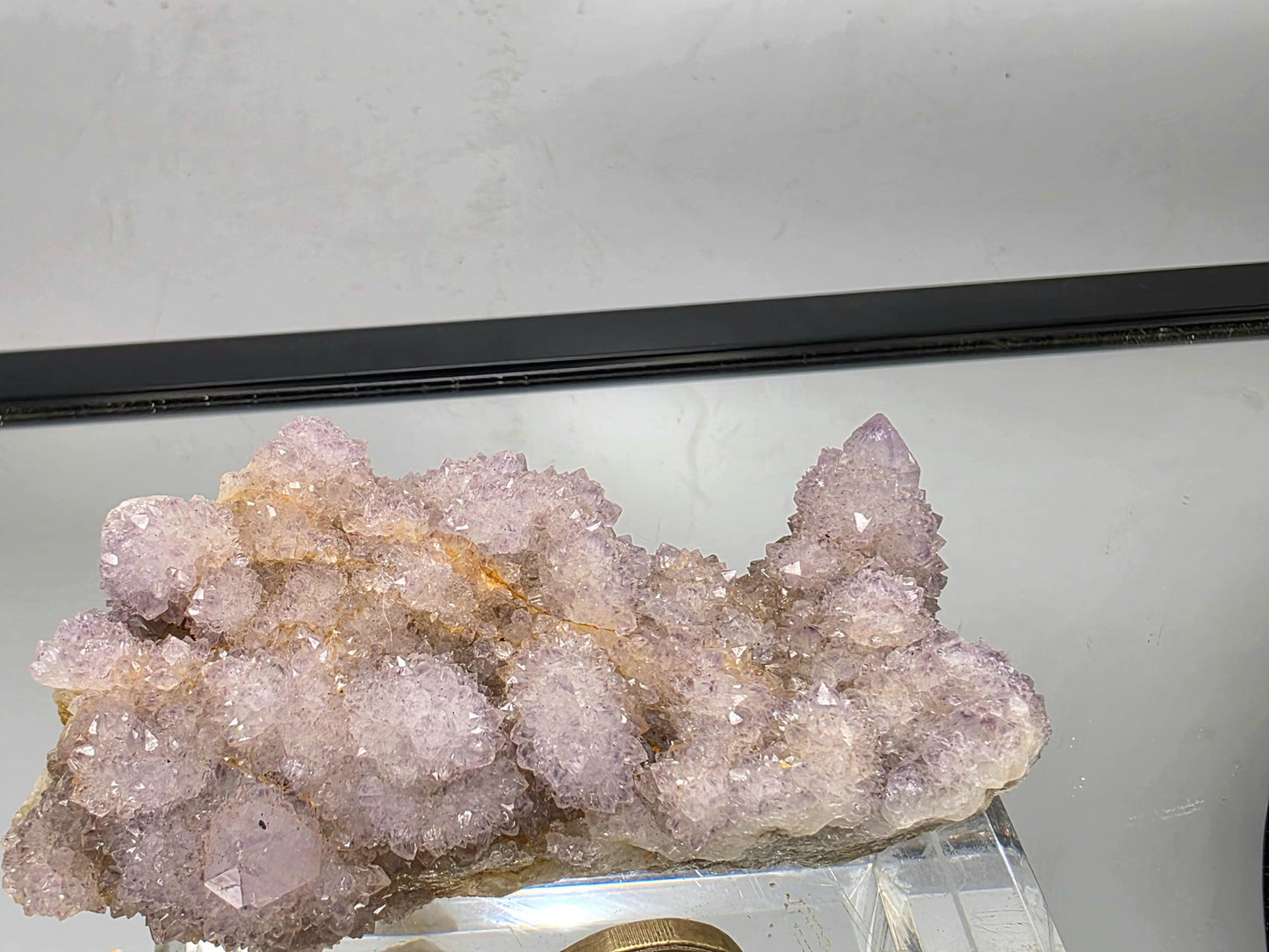 Lilac Amethyst crystal natural cluster.