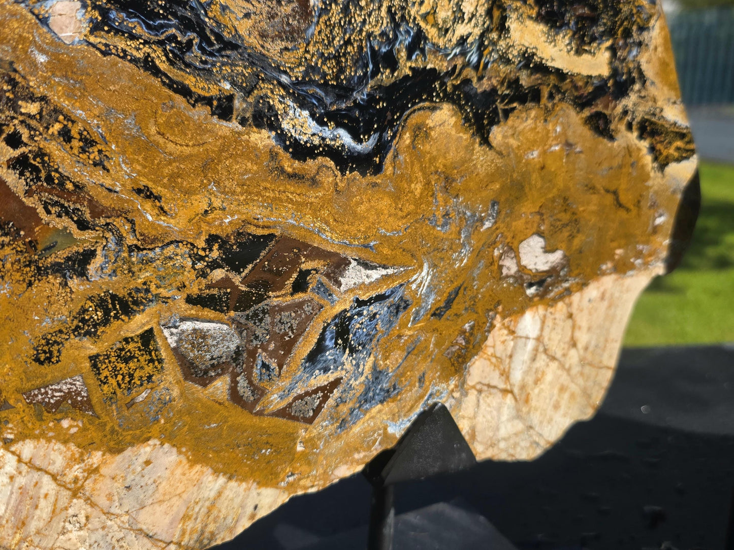 Luxury Pietersite crystal pair, an exceptional collector’s item featuring semi-polished tops.