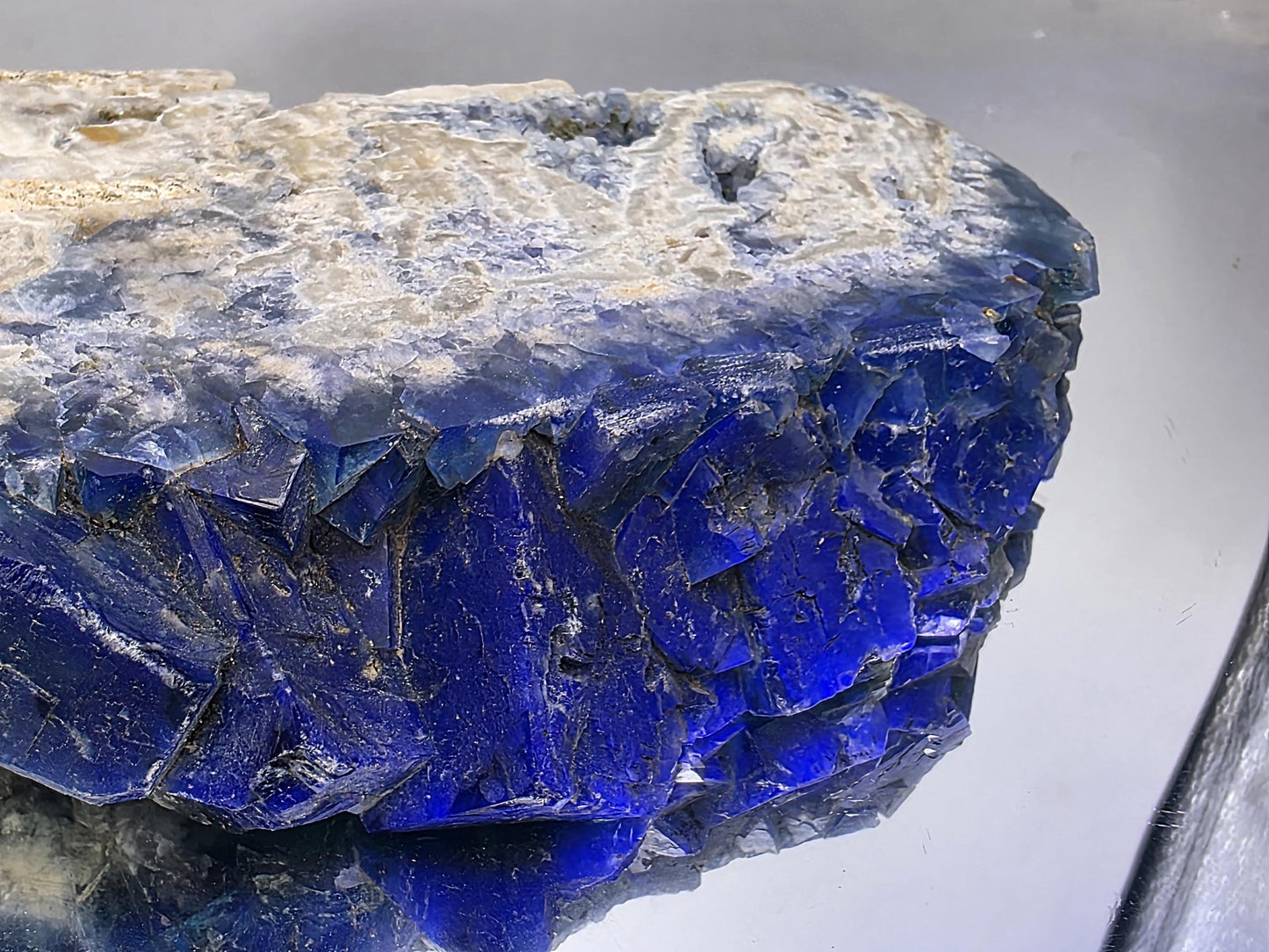 Madagascar Fluorite slice featuring green and purple zoning.