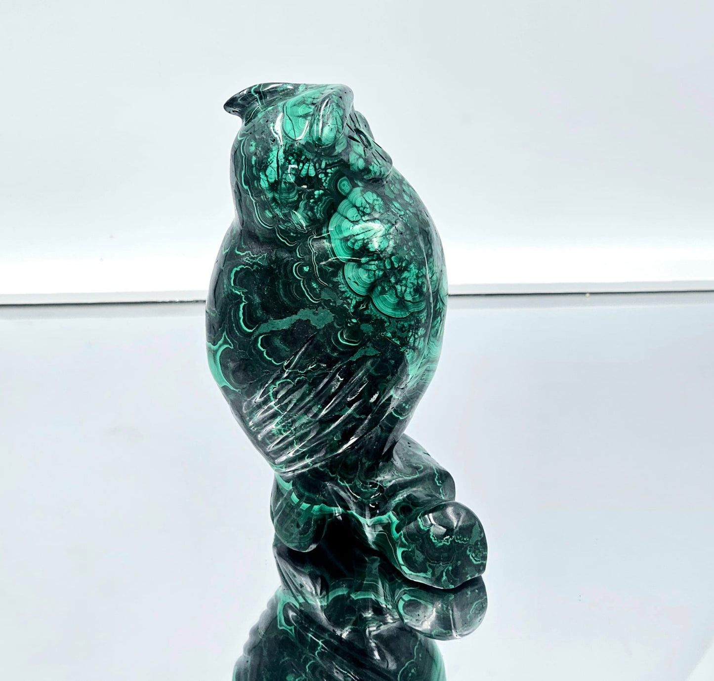 malachite crystal owl