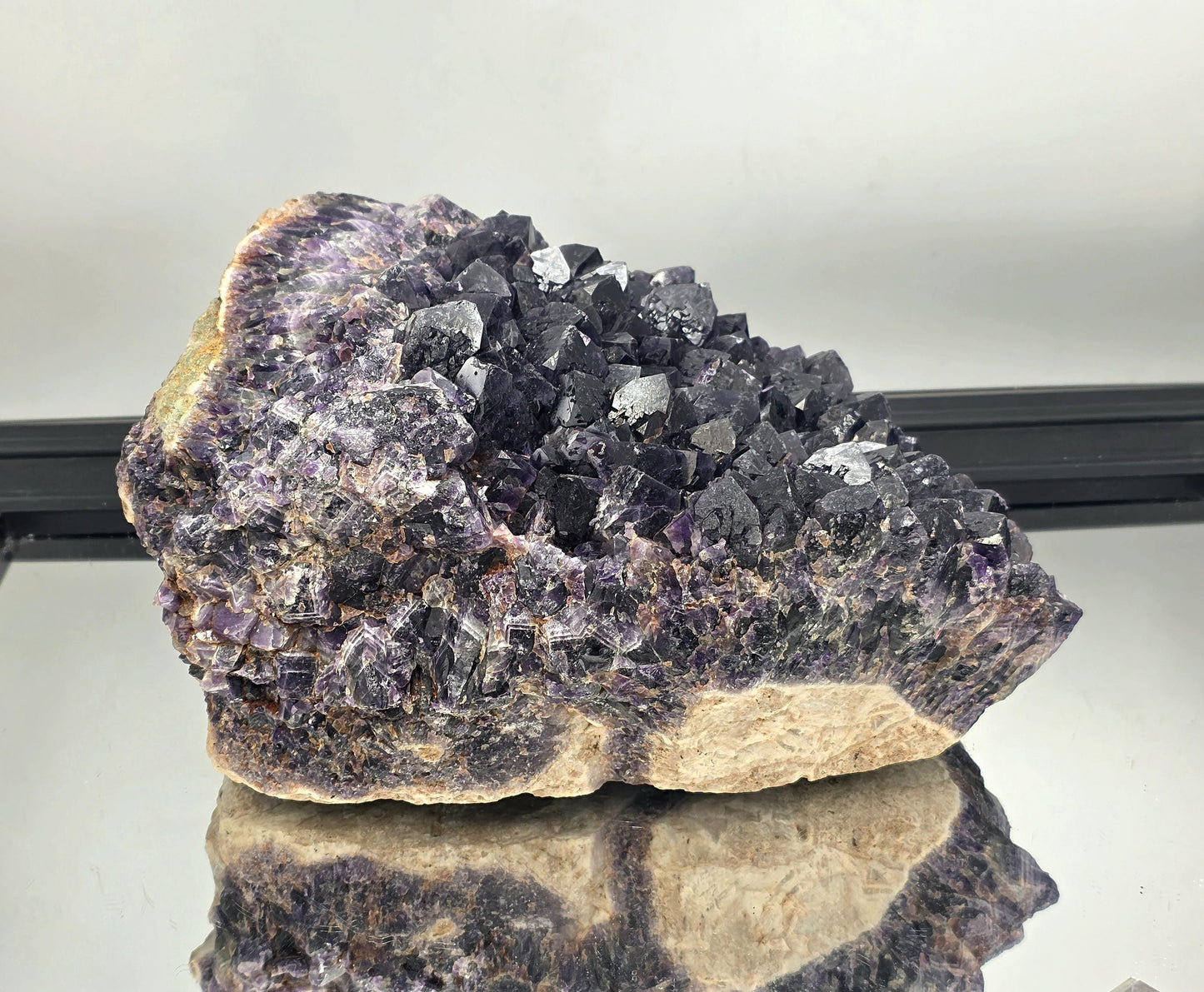 Natural XL Mapatizya amethyst crystal cluster from Zambia.