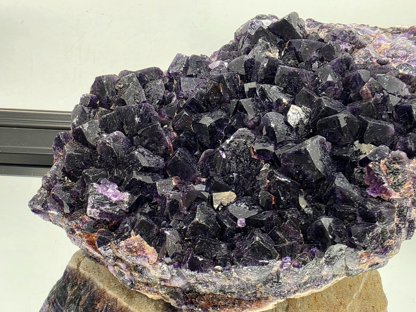 Beautiful XL Mapatizya amethyst cluster from Zambia with vivid purple shades.