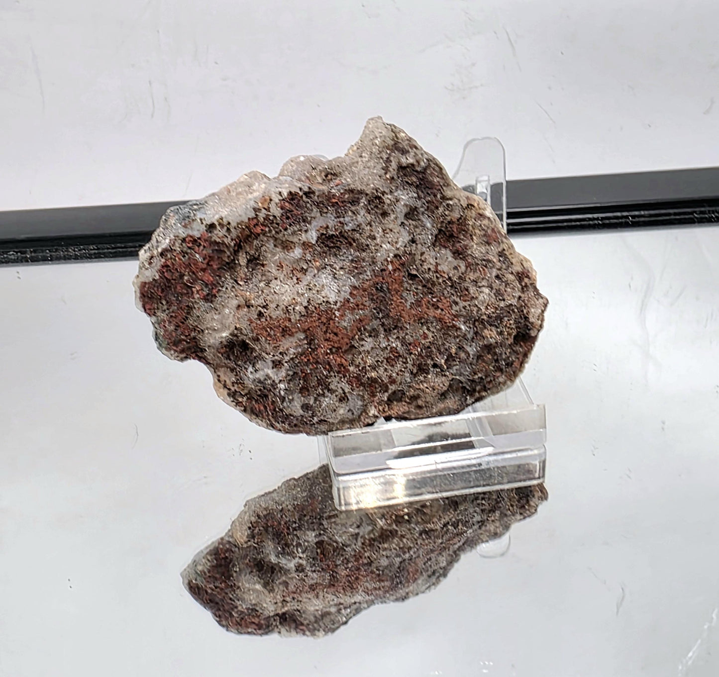 polished Mexican Agate Geode designed for display.
