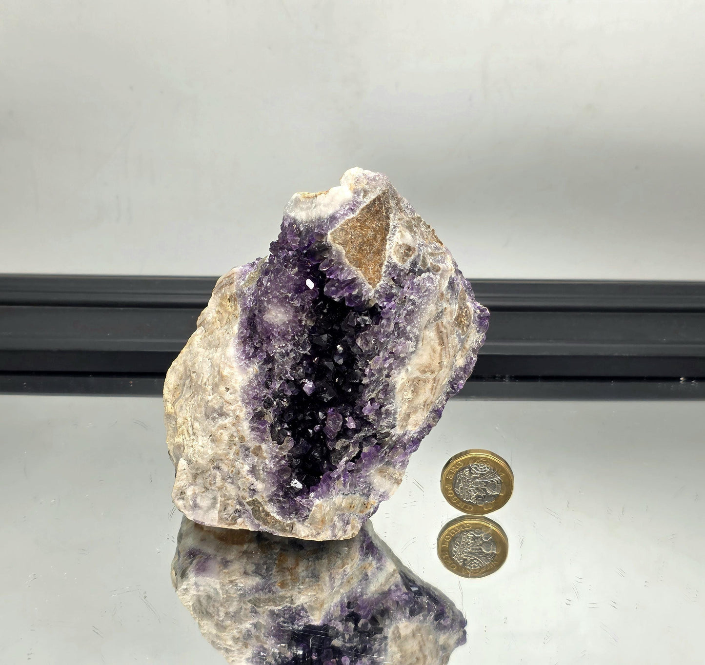 Natural Mapatizya amethyst cluster from Zambia.