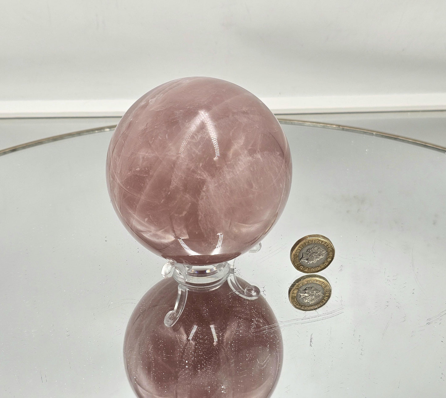 Natural star rose quartz crystal sphere, a rare collector’s find