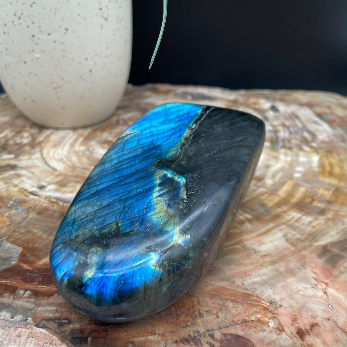 Natural stone Labradorite statement decor