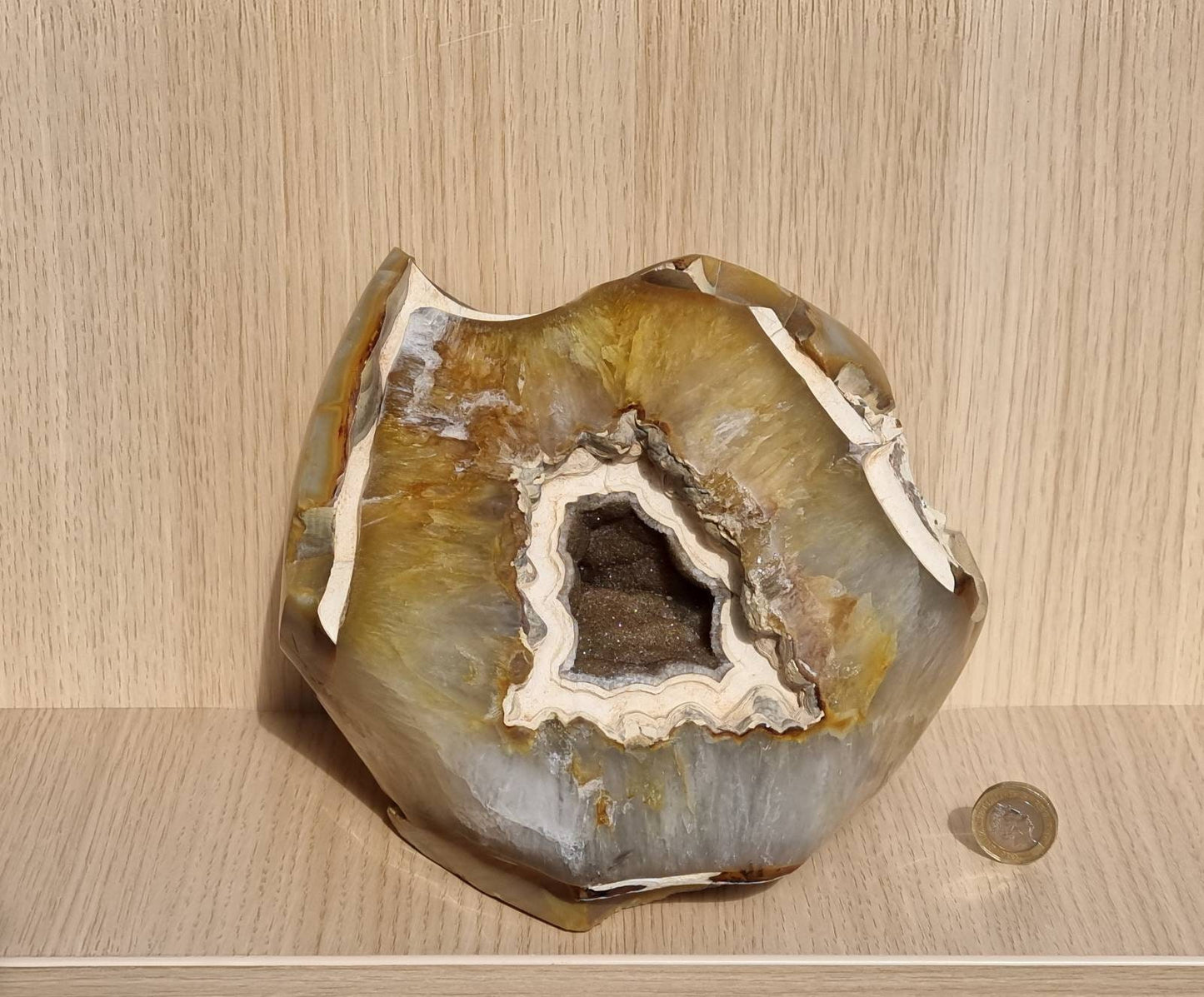 natural carnelian geode