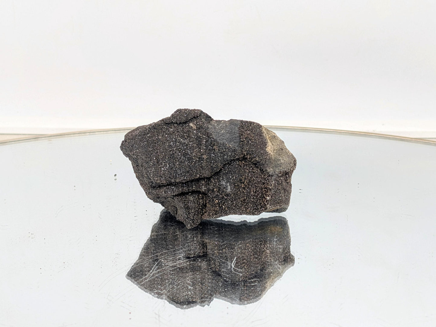 Stunning cluster of quartz druzy crystals on fossilized wood.