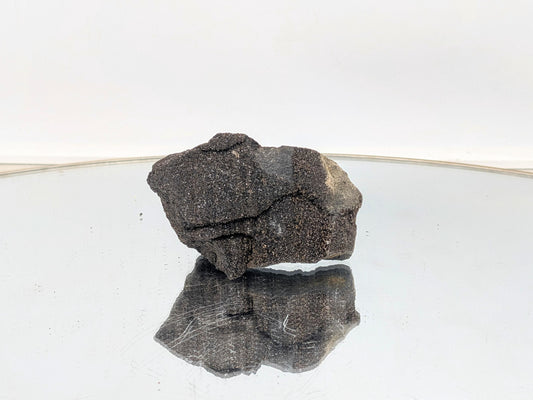 Stunning cluster of quartz druzy crystals on fossilized wood.