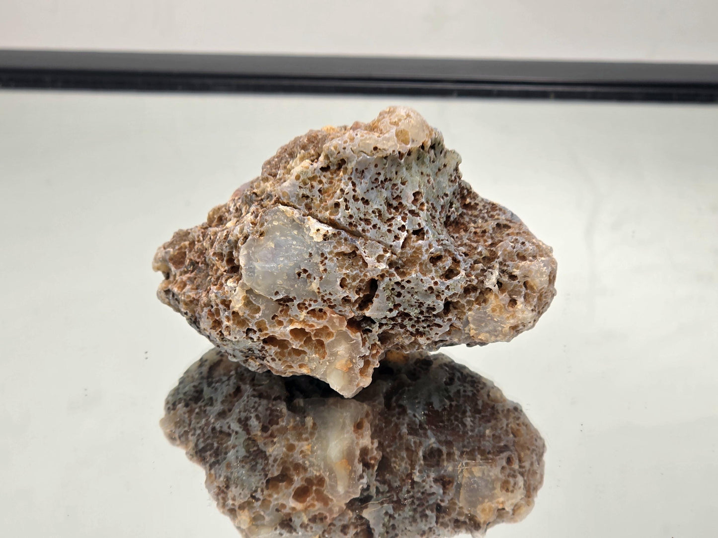Polished Malawi Agate rare geode specimen.