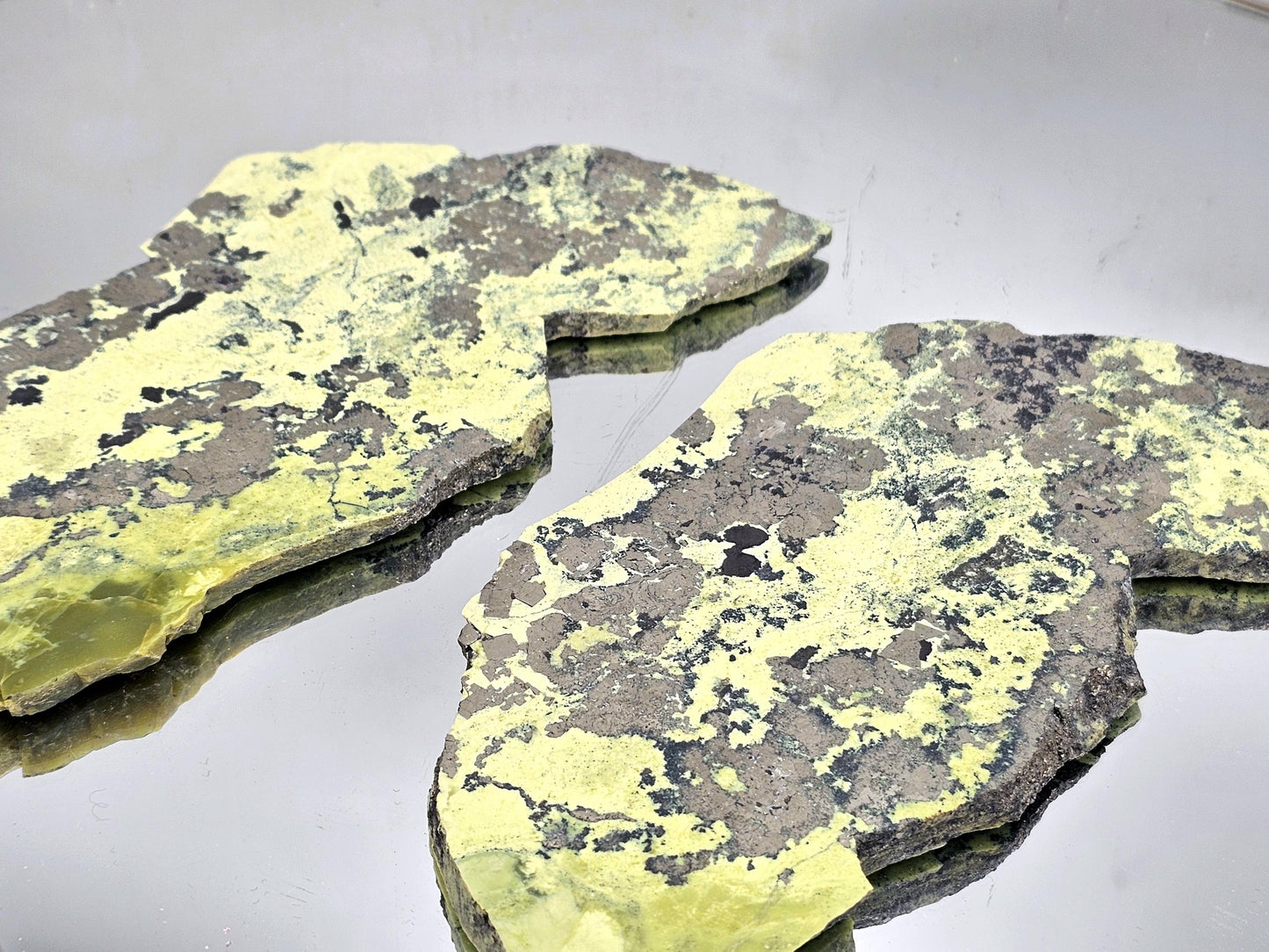 Polished Serpentine and Pyrite Wings crystal for collectors.