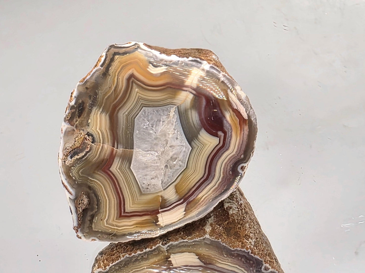 Unique rare Malawi Agate polished geode