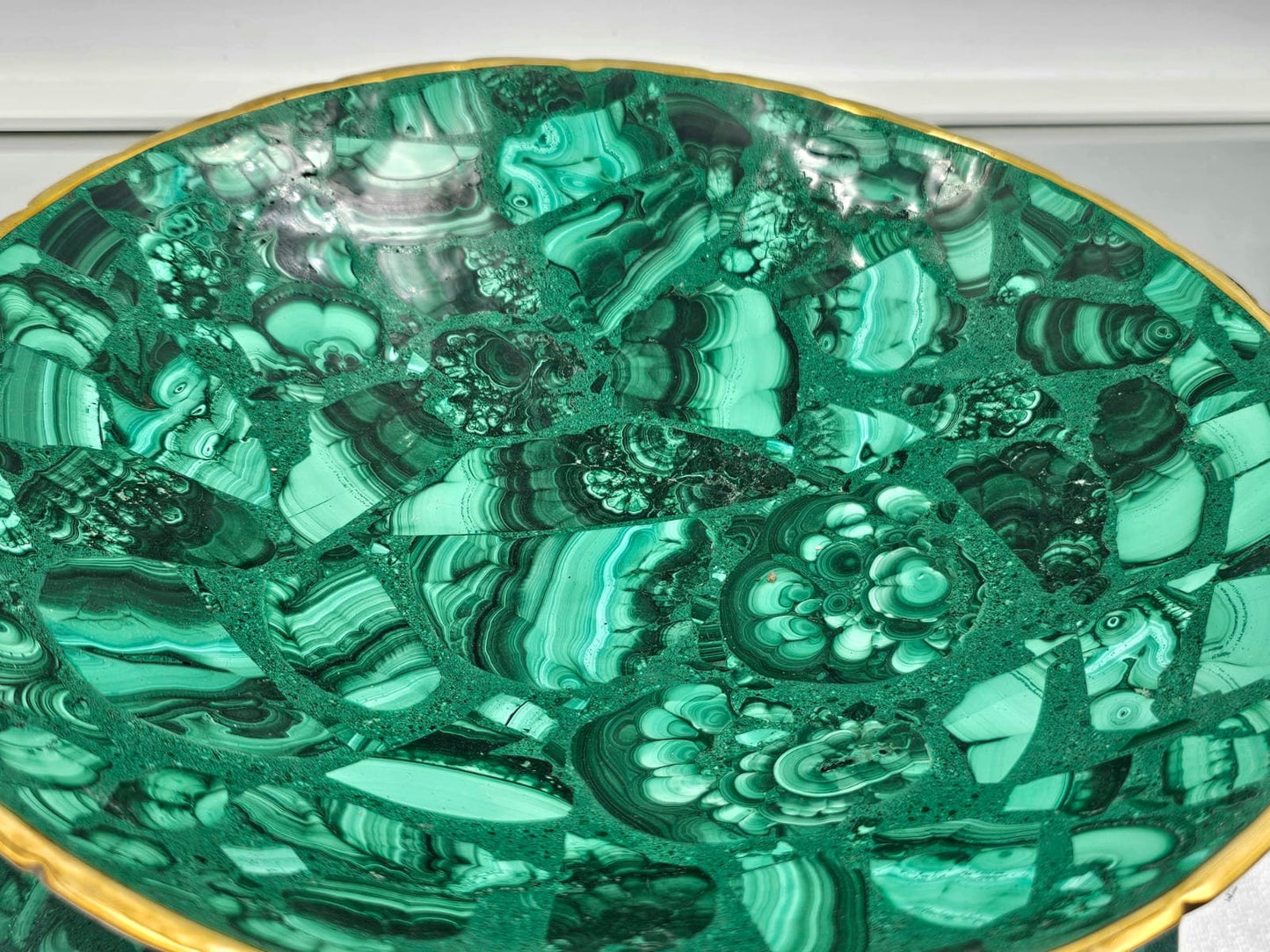 premium malachite crystal bowl