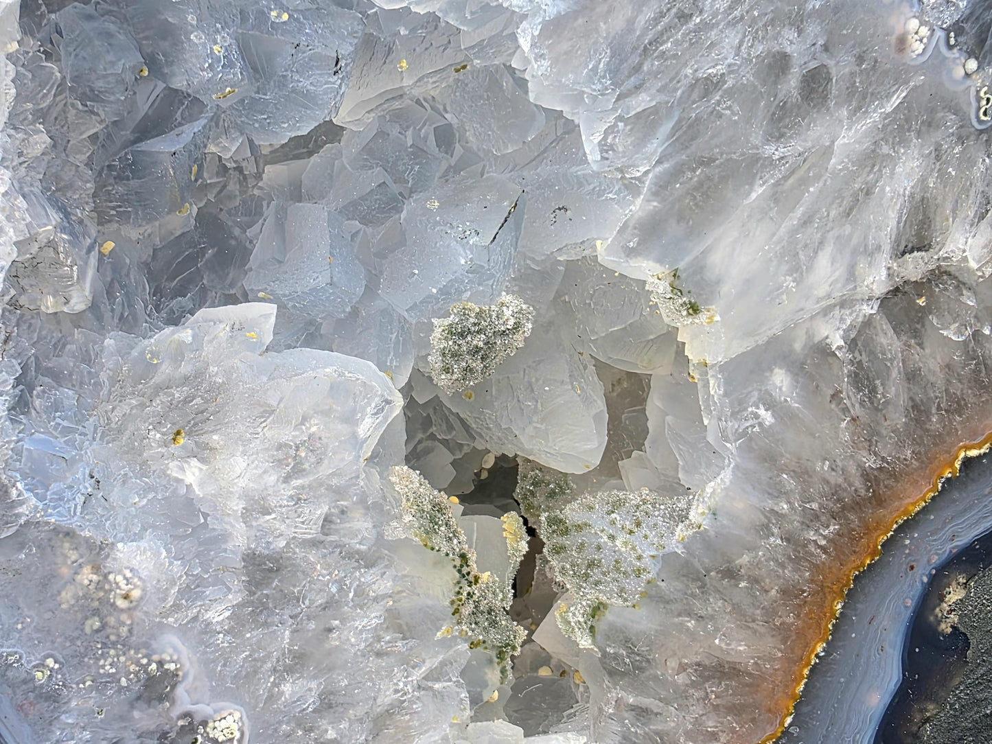 Geodes paired with artful ceramics