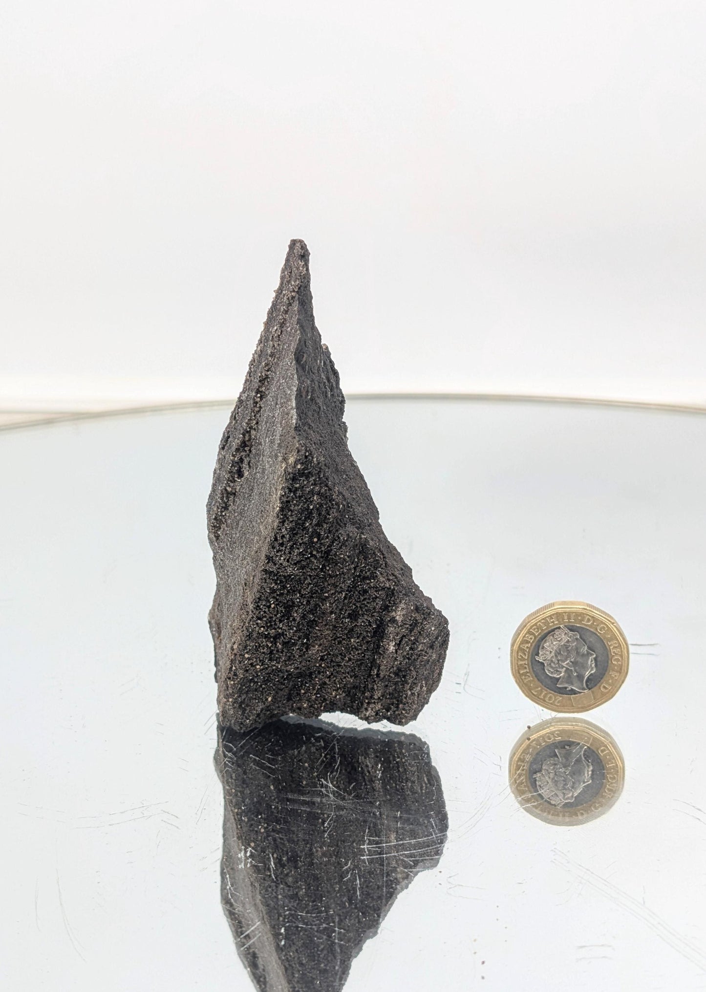 Rare German petrified wood fossil with exceptional quartz druzy crystal coverage.