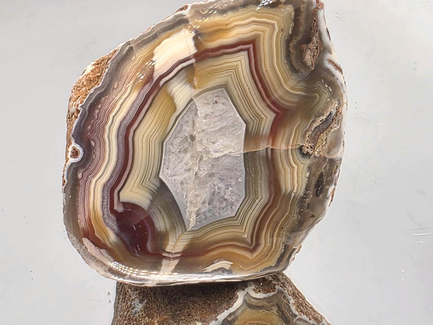 olished rare Malawi Agate geode