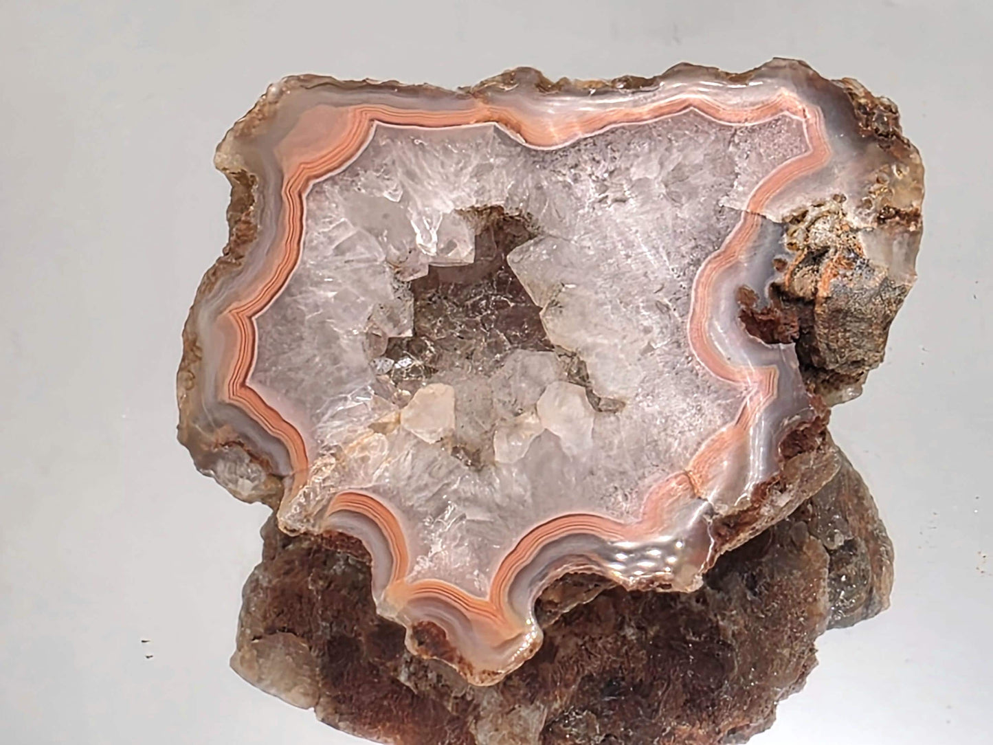 Rare polished Malawi Agate geode pair collector’s item.